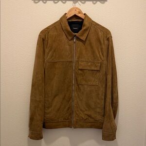 Theory Men's Tan Suede Jacket